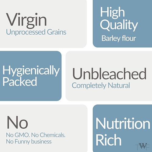 Image of TWF Virgin Barley Flour (5 X 1 Kg) - 100% Natural, High Fiber Flour for Baking & Cooking | Ancient Grain, Minimally Processed | Perfect for Plant-Based Diets