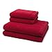 Produktbild Möve - 4 teiliges Frottier-Set - Superwuschel (2 X Handtuch 2 X Duschtuch im Set) - 520 g/m2 - Baumwolle - Walkfrottee - saugstark - weich und flauschig - Ruby