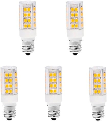 HERO-LED E12-51S-WW T3 Candelabra E12 Base LED 120V Halogen Replacement Bulb, 3.5W, 35W Equal, Warm White 3000K, 5-Pack(Not Dimmable)