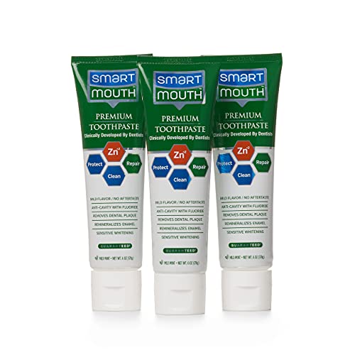 SmartMouth Premium Zinc Ion Toothpaste, Helps with Cavity, Enamel