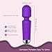 jtffer Personal Mini Massager - Handheld Deep Tissue Massager with 20 Speeds & 8 Modes, Quiet Waterproof Vibrating Wand for Neck, Back, Muscle Tension Relief & Sports Recovery, Purple