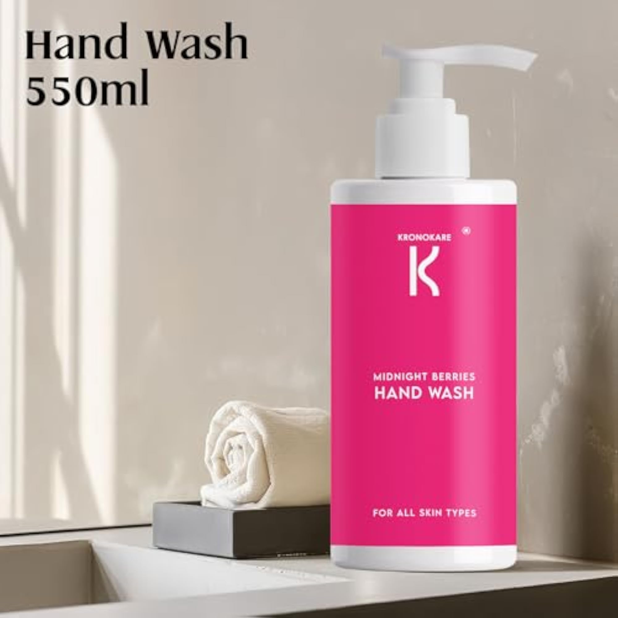 Midnight Berries Hand Wash 550 ml | Gentle Cleansing Liquid Hand Soap | Hydrating & Refreshing Handwash for Daily Use