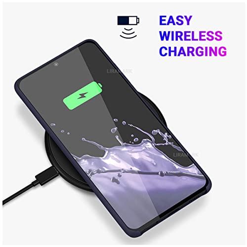 Image of LIRAMARK Liquid Silicone Soft Back Cover Case for Samsung Galaxy Note 10 (Blue)