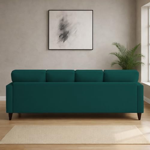 Image of Carlos LHS 4 Seater L Shape Sofa Set for Living Room & Home Office Furniture, Modern Durable Sectional Corner Sofa Couch, Premium Fabric Comfortable Seating with Strong Frame (Pine)
