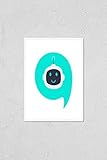Wall Art Poster Print of Robot Chatbot Head Icon Sign in the Speech Bubble Flat Style Design Illustration Isolated on White Background. Cute Ai Bot Helper Mascot Character Concept Symbol Business