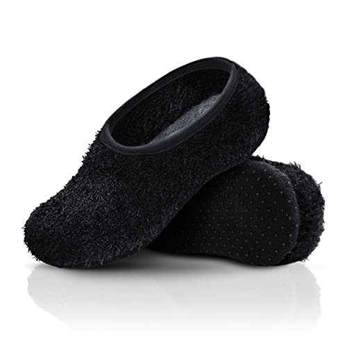 Cloudz Women's Black Animal Travel Slippers