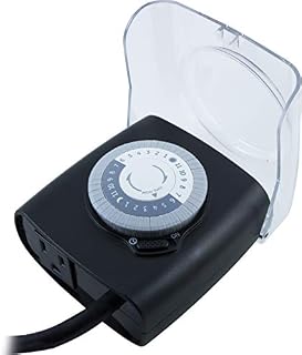 GE Extreme Weather Outdoor Mechanical Timer, 24 Hour Heavy Duty Plug-in, Operational Down