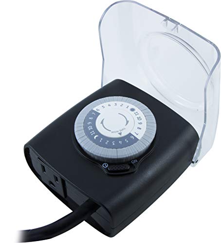 GE Extreme Weather Outdoor Mechanical Timer, 24 Hour Heavy Duty Plug-in, Operational Down