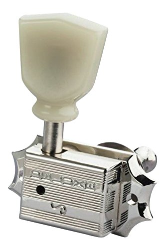 Schaller »G-SERIES DELUXE KEYSTONE MACHINE HEADS – GOLD – 3L/3R – SINGLE RING – SOLID HEADSTOCK POST 21.7mm« Mécaniques… - Les Beatles, Paul McCartney, John Lennon, RIngo Starr, George Harrison Schaller »G-SERIES DELUXE KEYSTONE MACHINE HEADS - GOLD - 3L/3R - SINGLE RING - SOLID HEADSTOCK POST 21.7mm« Mécaniques…