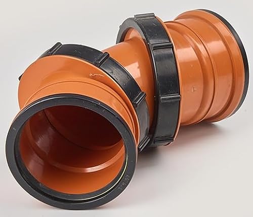 Evolve Orange 110Mm Underground Pipe Fittings, Push Fit Fittings Adjustable 7 To 87.5 Bend Elbow