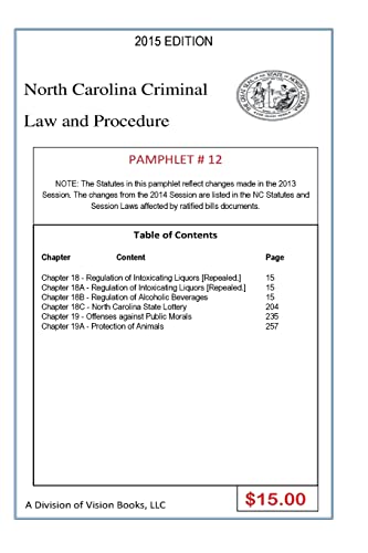 North Carolina Criminal Law and Procedure Pamphlet # 12