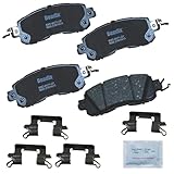 Bendix Priority1 CFC1650 Ceramic Front Brake Pads for Nissan Altima 2024-2013, LEAF 2012-2011, LEAF 2017-2014