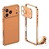 [Ajuste exacto] Fabricada con aleación de aluminio de alta calidad, esta funda de marco de refrigeración combina durabilidad ligera con un elegante acabado metálico. El borde de metal resistente proporciona una mayor resistencia a las caídas y mantiene tu iPhone 17 Pro compatible con un aspecto elegante y protegido en cualquier entorno