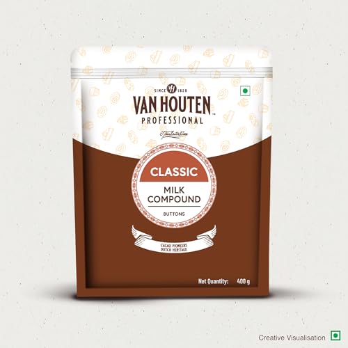 Image of Van Houten Professional (VHP) Milk Compound Buttons - 400 g | Ideal for Baking