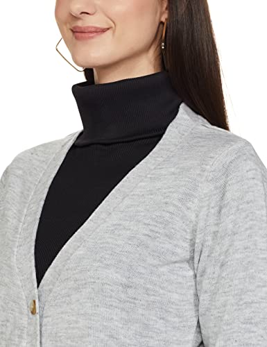 Image of Amazon Brand - Symbol Women's Casual Acrylic V Neck Full Sleeve Regular Fit Tunic Length Cardigan Sweater (Available in Plus Sizes)