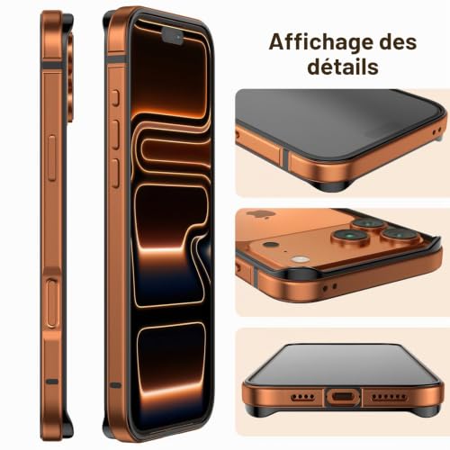 Coque antichoc métallique iPhone 17 Pro Max avec verre trempé - 6