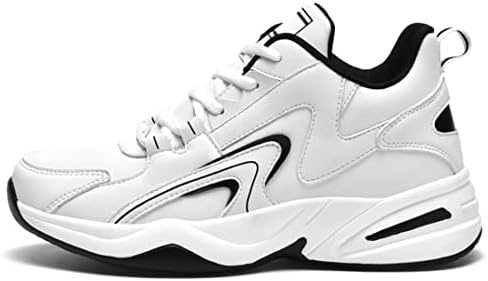 BVDFE Men's Running Shoes Fashion Basketball Shoes Non-Slip Lightweight Breathable Sneaker Sport Casual Sneakers White