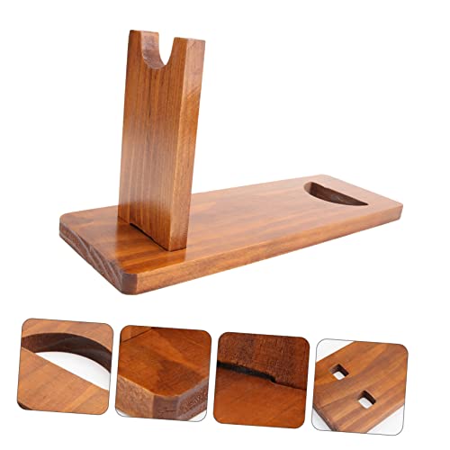 Soporte de vino de madera rojo para exhibir botellas miniatura 7