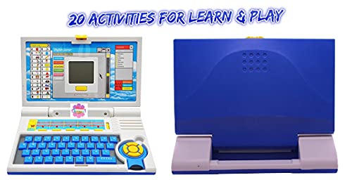 Image of English Learner Laptop for Kids with 20 Activites for Learn & Play, Laptop for Kids with LED Display, Educational Learning Laptop Toy with Mouse, Made in India Laptop Toy (English Learner Laptop)