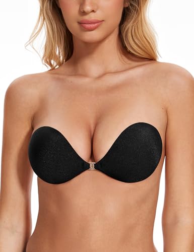 Image of Wingslove Adhesive Bra Reusable Strapless Self Silicone Push-up Invisible Sticky Bras for Backless Dress