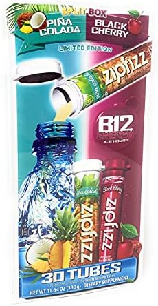 Zipfizz Healthy Energy Drink Mix, Pina Colada & Black Cherry (30 Count)