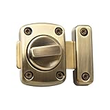 Alise Gate Latch Slide Bolt Latches Lock,Medium Size Safety Double Sided Rotate Gate Hardware for Storage Box, Cabinet,Shed Door, Oil Rubbed Bronze,63mmx55mm MS220C-Q