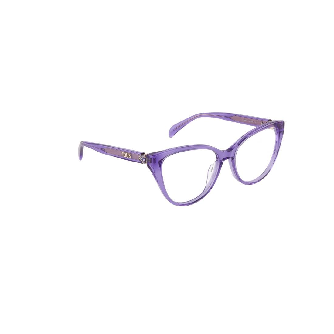 Tous Brille mit Sehstärke für Damen optional mit Sonnenbrillentönung oder Blaulichtfilter, Schmetterling, gefertigt aus Celluloseacetat, Modell: VTOB95S (inklusive Brillenetui)