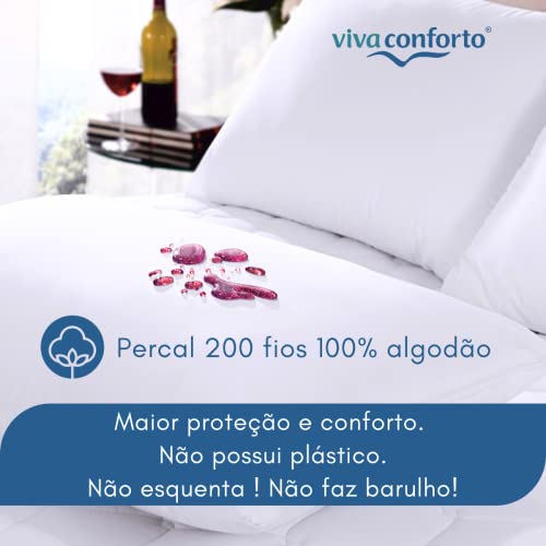 Kit 4 Capas Protetoras de Travesseiros Impermeável Viva Conforto