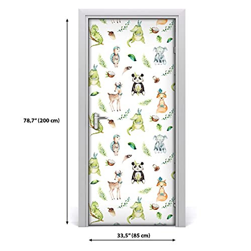 Autocollant de porte étiquette imperméable pour rénover une porte usée - 4