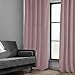HPD Half Price Drapes Heritage Plush Velvet Curtains 96 Inches Long Room Darkening Curtains for Bedroom & Living Room 50W x 96L, (1 Panel), Ballet Pink