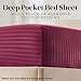 Elaine Karen Full Sheet Set - 4-Piece Striped Full Size Bed Sheets - Soft & Cooling Deep Pocket Full Bed Sheet Set - Wrinkle-Free Microfiber Bedding with 1 Fitted Sheet, 1 Flat Sheet, 2 Pillowcases