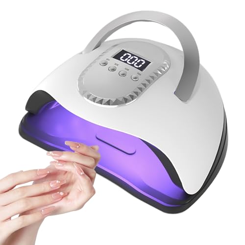 Wisoqu LED Nail Lamp, Fast Drying Nail Lamp with 66pcs Light Chips, Professional Polishing Manicure Nail Dryer for Home Use or Commercial Nail Salons (US Plug AC 100-240V)