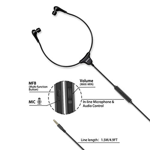 Image of SIMOLIO Wired Transcription Headsets with Microphone & Volume Control,3.5mm