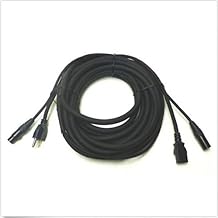Lase 50 Ft / 15.2M Siamese Cable AC Power & XLR Audio Cable for Power Speakers