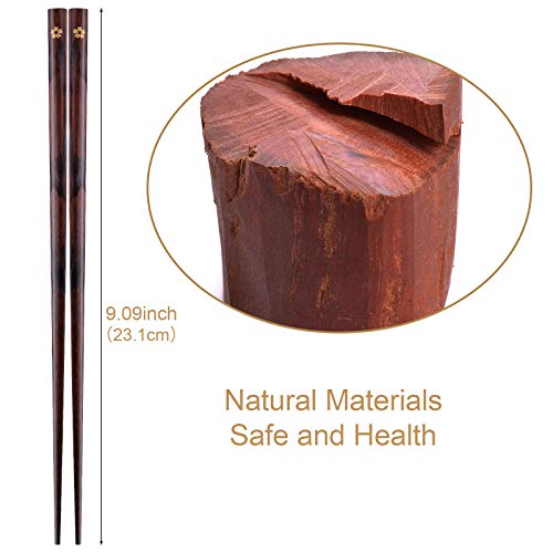 image for GLAMFIELDS Reusable Chopsticks Japanese Natural Wooden Classic Style 5