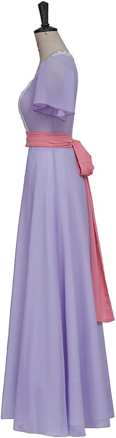 Women Titanic Rose Cosplay Costume Titanic Evening Dress Long Maxi Prom Gown - Image 3