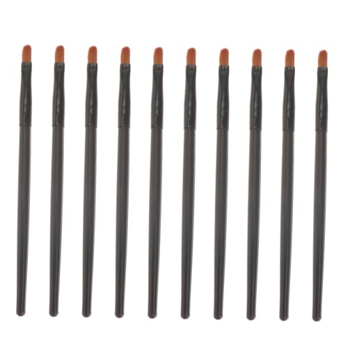 minkissy 10pcs Eye Makeup Wooden Handle Lash Brush Kit Cleansing Applicators Eyeshadow Makeup Brushes Set