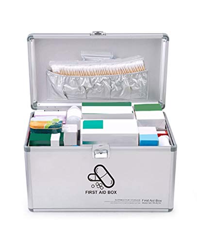 CHFYIJYHM Boîte de premiers secours familiale, coffre à médicaments portable, boîte de premiers secours, armoires à pharmacie, boîte de rangement domestique, bacs de rangement avec couvercle, boîtes d