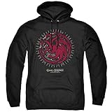 LOGOVISION Game of Thrones Targaryen Burst Sigil Unisex Adult Pull-Over Hoodie, Targaryen Burst Sigil, Large