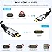 UANTIN Mini HDMI to HDMI Cable 6FT, 4K 60Hz High-Speed Mini HDMI to HDMI 2.0 Braided Cord, 18Gbps Compatible with Camera, Camcorder, Tablet and Graphics/Video Card, Laptop, Raspberry Pi Zero W