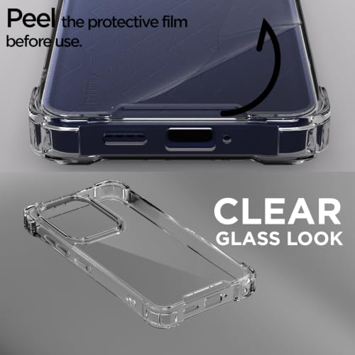 Image of Outlouders Back Cover for Infinix Note 50s 5G Clear Transparent PC + TPU Bumper Case with Raised Edges for Shockproof Protection (Transparent)