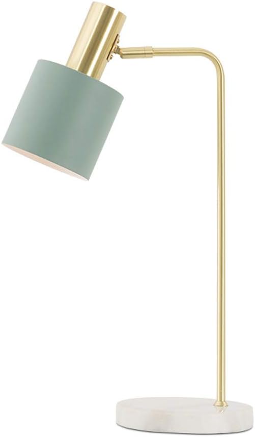Table Lamp Bedroom Nordic Style Ins Girls Simple Modern Light Luxury Creative Fashion Personality Study Desk Bedside Lamp(White)