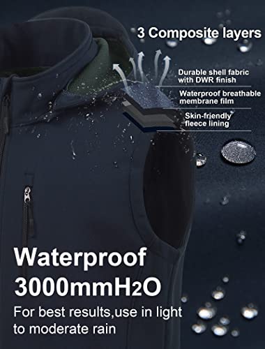 Image of CREATMO US Men's Casual Lightweight Warm Thin Outerwear Vest Windbreaker Sleeveless Jacket With Removable Hood