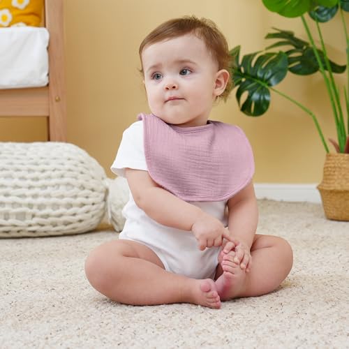 Kewlife gift Lätzchen Baby Musselin Dreieckstuch Baby Halstuch Verstellbare für Junge und Mädchen 6 Stück