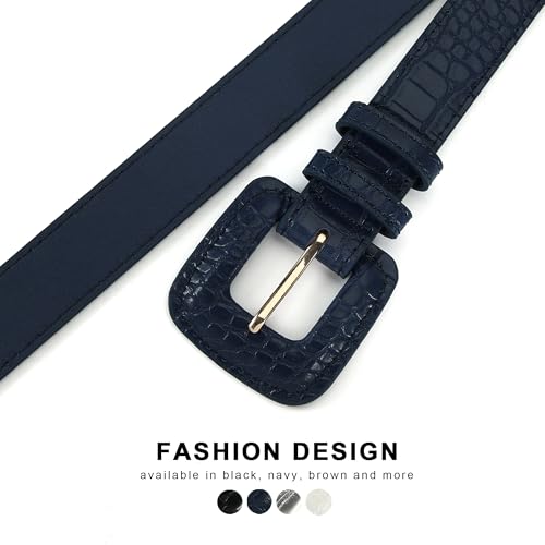 HOTWILL Women Belt for Jeans Dress Fashion Buckle Faux Leather Waist Belt for Ladies Coats4