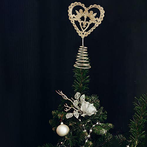 Partykindom 1 Set 2 Pcs Christmas Tree Toppers Star Tree Toppers Tree Ornaments (Golden) For Home/Wall/Room Decorations #TOP5