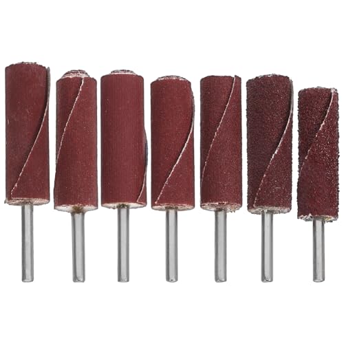 Veemoon 7Pcs Flap Wheel Sanding Tool Kit for Drill Abrasive Grinding Heads with Grits for Polishing Versatile Die Grinder Accessories