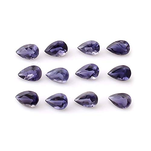 Iolite naturelle forme poire pour réparer ou concevoir un bijou personnalisé