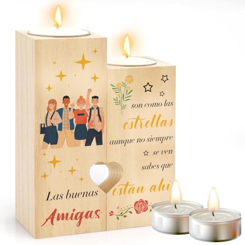 Regalo Amiga,Regalos Amigas Originales,Regalo Amiga Cumpleaños,Regalos Para Amigas,Originales Para Amigos,Navidad,Ideas Para Regalar A Mujer,Detalles Regalar,Portavelas Madera