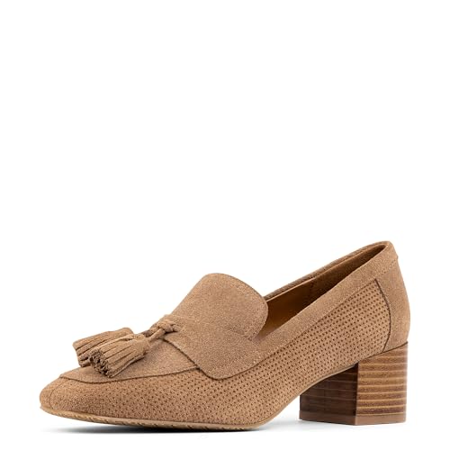 Image of Donald Pliner Women's Kressida Dress Loafers, 2 inch Block Heels for Women, Slip-On Heels for Women